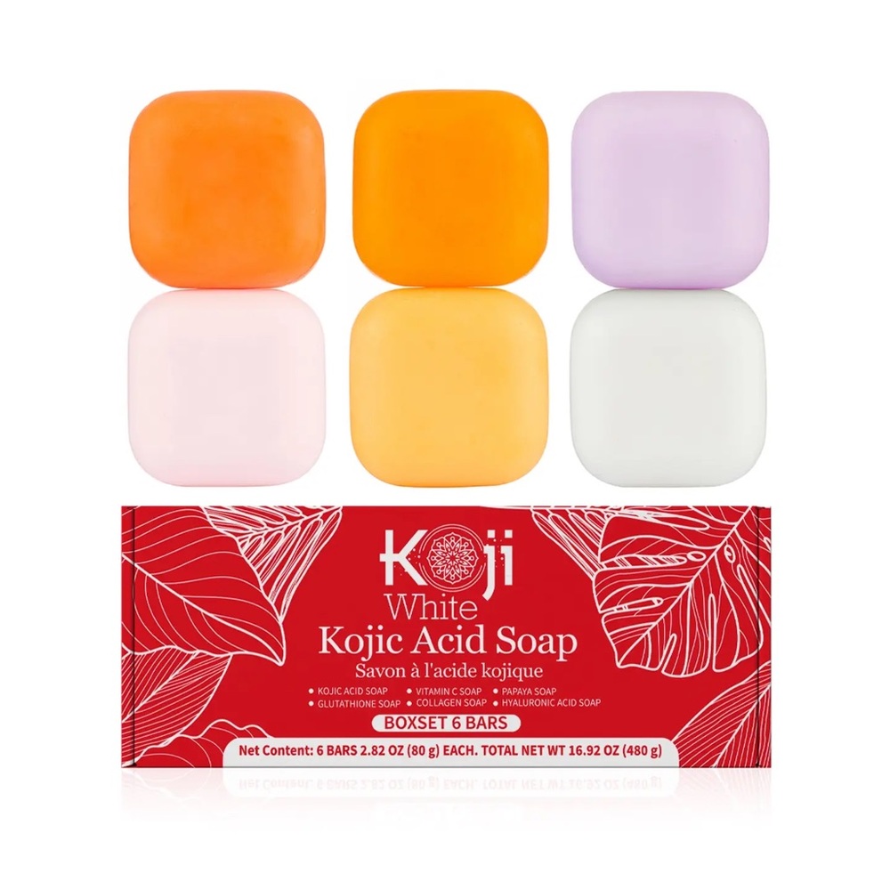 Kojic Acid Skin Brightening Soap Gift Sets (6 Bars)